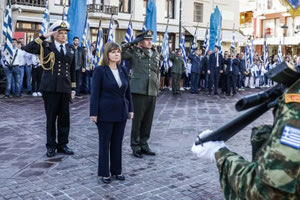 Σακελλαροπούλου: Σήμερα τιμάμε τις θυσίες των Κρητικών, μνημονεύουμε την ηγετική φυσιογνωμία του Ελ. Βενιζέλου