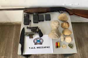Όπλα και αρχαία στο σπίτι 47χρονου σε χωριό της Μεσαράς