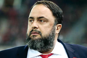 ο εφοπλιστής και πρόεδρος του Ολυμπιακού Βαγγέλης Μαρινάκης