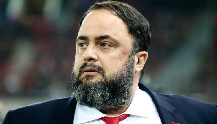 ο εφοπλιστής και πρόεδρος του Ολυμπιακού Βαγγέλης Μαρινάκης