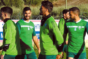 Από τη χθεσινή προπόνηση του Γιούχτα ενόψει του αγώνα με την Καλαμάτα