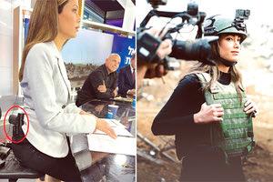 Με ένα περίστροφο στη ζώνη της παρουσιάζει την εκπομπή της η διάσημη Ισραηλινή δημοσιογράφος Λιτάλ Σεμές