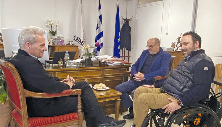 ΣΥΝΑΝΤΗΣΗ ΔΗΜΑΡΧΟΥ ΜΕ ΕΚΠΡΟΣΩΠΟΥΣ ΤΗΣ ΕΛΛΗΝΙΚΗΣ ΠΑΡΑΟΛΥΜΠΙΑΚΗΣ ΕΠΙΤΡΟΠΗΣ Θα υποστηρίξει ο Δήμος τους αθλητές με αναπηρία