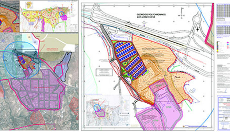 Η νέα θέση του καταυλισμού πίσωαπό το Αστυνομικό Μέγαρο 