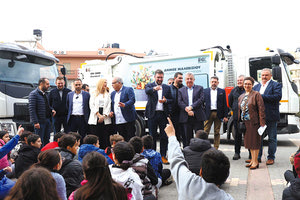 Από την εκδήλωση για την παραλαβή των απορριμματοφόρων