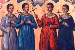 ΑΠΟ ΤΟΝ ΙΕΡΟ ΝΑΟ ΤΩΝ ΕΙΣΟΔΙΩΝ ΤΗΣ ΘΕΟΤΟΚΟΥ ΣΤΟ ΡΕΘΥΜΝΟ ΣΤΟΝ ΟΜΩΝΥΜΟ ΝΑΟ Μετακομιδή με λιτανεία της πρώτης ιεράς εικόνας των Αγίων Τεσσάρων Μαρτύρων