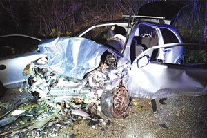 Το δεύτερο όχημα της μετωπικής από ανάρτηση του Γιάννη Λιονάκη