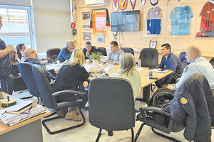 Από τη σύσκεψη που έγινε για το Παγκρήτιο στάδιο