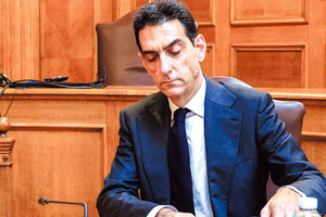 Ο  μάρτυρας Σπυρίδων Πατέρας, πρώην πρόεδρος και διευθύνων σύμβουλος ΟΣΕ