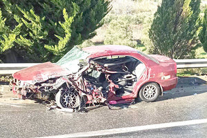 Το Ι.Χ.αυτοκίνητο συγκρούστηκε με φορτηγό