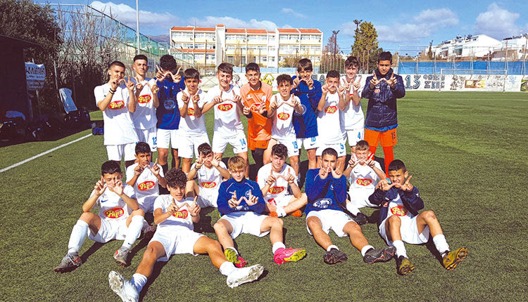 Η μικτή Κ14 της ΕΠΣΗ που αγωνίστηκε χθες στο Λασίθι