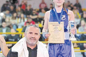 Η Βεργετάκη με τον προπονητή της