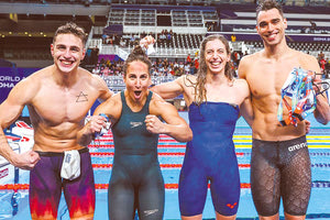 Η ομάδα 4Χ100m. mixed που πήρε την πρόκριση στους Ολυμπιακους