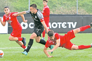 Στιγμιότυπο από τη νίκη της Κ-19 του ΟΦΗ