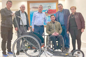 Οι αθλητές του «Αρκαδίου» χθες στη Περιφέρεια