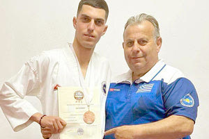 Ο Στρατηγάκης με τον προπονητή του