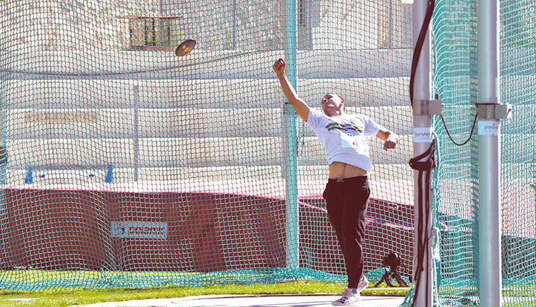 Στιγμιότυπο απο τη δισκοβολία ανδρών