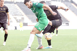 Στιγμιότυπο από το ματς του πρώτου γύρου με πρωταγωνιστή τον Αλεξόπουλο