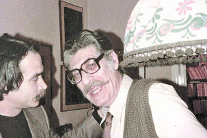 Ο Λάκης Παπαστάθης με τον Μανόλη Αναγνωστάκη