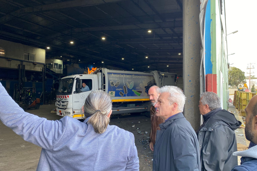 Στο Κέντρο διαλογής ανακυκλώσιμου υλικού ο Δήμαρχος Ηρακλείου