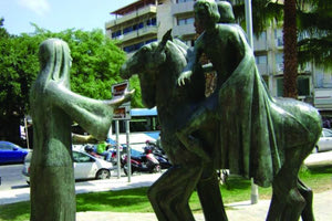ερωτόκριτος και αρετούσα-γλυπτό