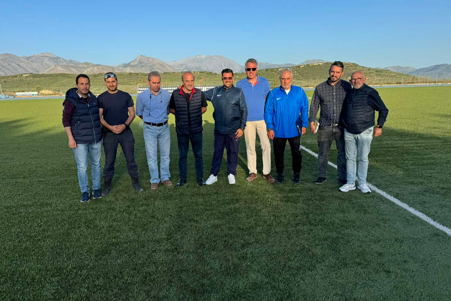 Αυτοψία της ΕΠΣΗ και του Δήμου Μινώα Πεδιάδος στο Στάδιο Αρκαλοχωρίου ενόψει φάιναλ φορ