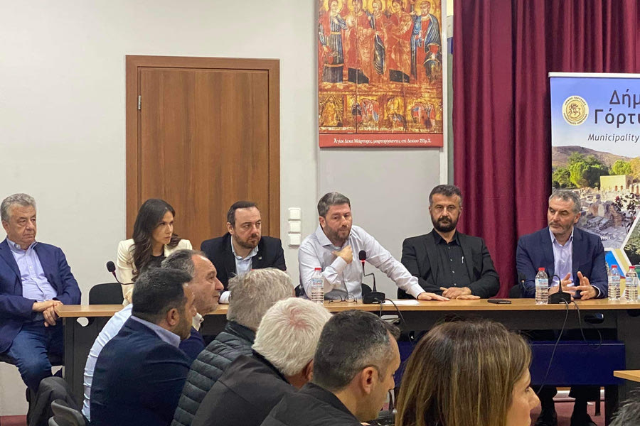 Για τα προβλήματα του Δήμου Γόρτυνας ενημερώθηκε το Σάββατο ο Νίκος Ανδρουλάκης