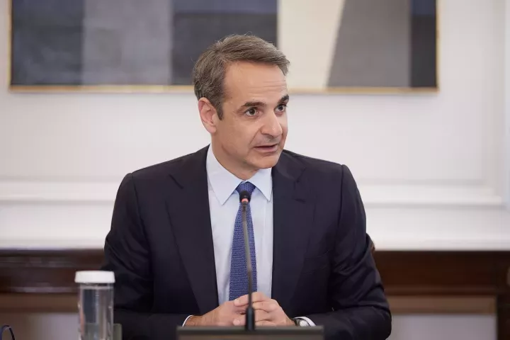 Ο Κυριάκος Μητσοτάκης στη τηλεδιάσκεψη κορυφής του ΕΛΚ
