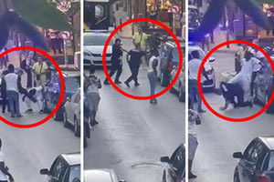 Ο αλλοδαπός χτυπούσε τον αστυνομικό κι όταν ήταν κάτω!