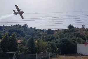 Φωτιά στο Αντίρριο: Παρ΄ολίγον τραγωδία στον αέρα – Canadair προσέκρουσε σε πεύκο