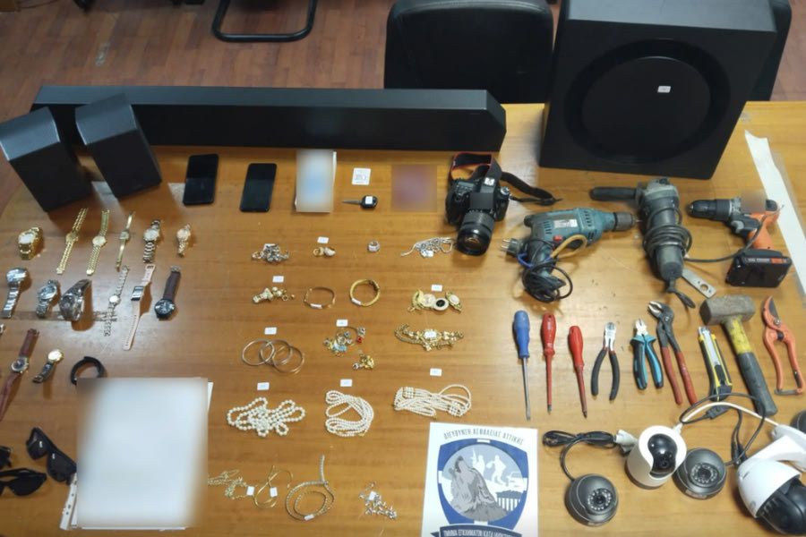 Εξαρθρώθηκε εγκληματική οργάνωση που διέπραττε διαρρήξεις σε οικίες και καταστήματα σε Αττική, Θεσσαλονίκη, Λακωνία και Χαλκίδα