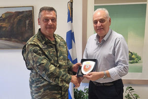 Συνάντηση του Δημάρχου Βιάννου Παύλο Μπαριτάκη με τον Ταξίαρχο Κωνσταντίνο Σπανουδάκη