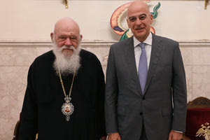 Συνάντηση Ν. Δένδια με τον Αρχιεπίσκοπο Ιερώνυμο