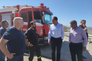 Αυτοψία του Υφυπουργού Εθνικής Άμυνας στις πληγείσες περιοχές του Δήμου Αμαρίου