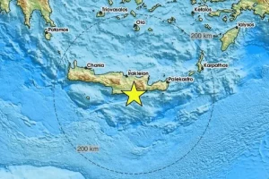 Σεισμός 3,6 Ρίχτερ νότια της Κρήτης