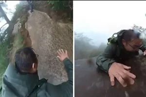 Βίντεο: Η τρομακτική στιγμή της πτώσης 42χρονου από ένα απότομο βουνό ενώ έκανε πεζοπορία