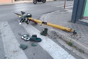 Χανιά: Έπεσε ο φωτεινός σηματοδότης δίπλα σε σχολεία