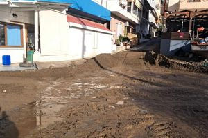 Φωτογραφίες από τα προβλήματα που άφησαν στον Τσούτσουρο οι ισχυρές βροχοπτώσεις