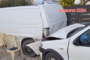 Αγροτικό “στούκαρε” σε κλούβα και βάνα του αναδασμού!