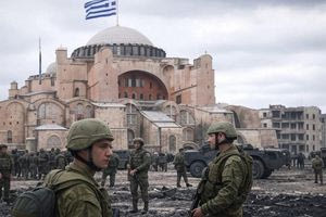 Βρετανός πολιτικός δημοσίευσε εικόνα με την ελληνική σημαία στην Αγιά Σοφιά – Αντιδράσεις στην Τουρκία