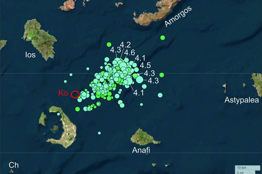 Η δύσκολη ημέρα της Σαντορίνης όπως καταγράφεται από τον σεισμογράφο του Μουσείου Φυσικής Ιστορίας Κρήτης