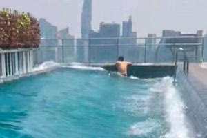 Ταϊλάνδη: Σοκαριστικό βίντεο άνδρα σε πισίνα ουρανοξύστη την ώρα του σεισμού των 7,7 Ρίχτερ