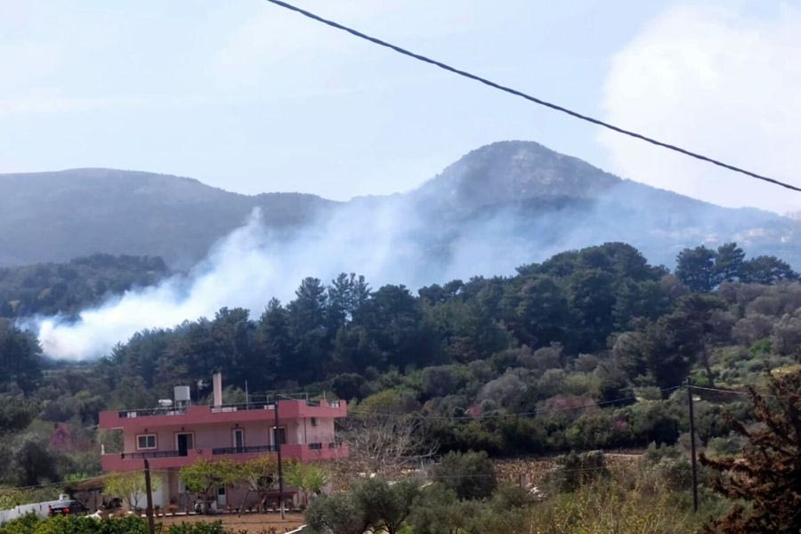 Φωτιά στη Σάμο – Ισχυρές πυροσβεστικές δυνάμεις στο σημείο