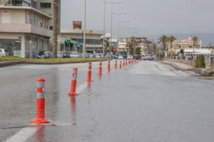 Ηράκλειο: Έπεσε ο στύλος, κλείνει η Παραλιακή