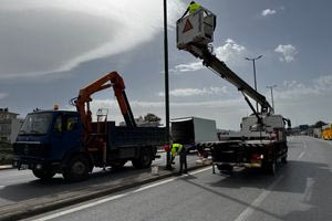 Hράκλειο: Αντικαταστάθηκαν οι 14 πυλώνες φωτισμού στην παραλιακή