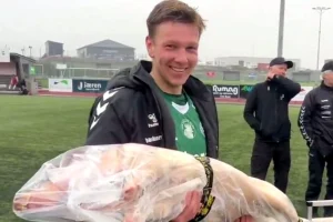 Νορβηγία: Δώρο γουρούνι 23 κιλών σε ποδοσφαιριστή για χατ-τρικ