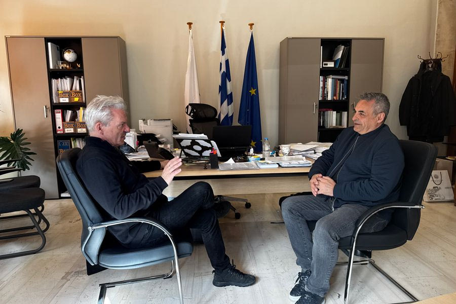 Συνάντηση του Δημάρχου Ηρακλείου με τον Δήμαρχο Τρίπολης στη Λότζια