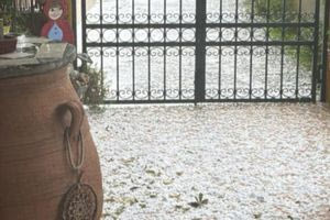 Χαλαζόπτωση και σήμερα σε πολλά μέρη της Κρήτης
