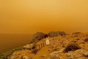 The Enchanting Landscapes of Agios Pavlos in Sepia Tone