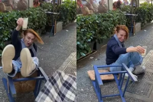 Στεφανία Γουλιώτη: Η επική πτώση από καρέκλα…και το ούζο άθικτο